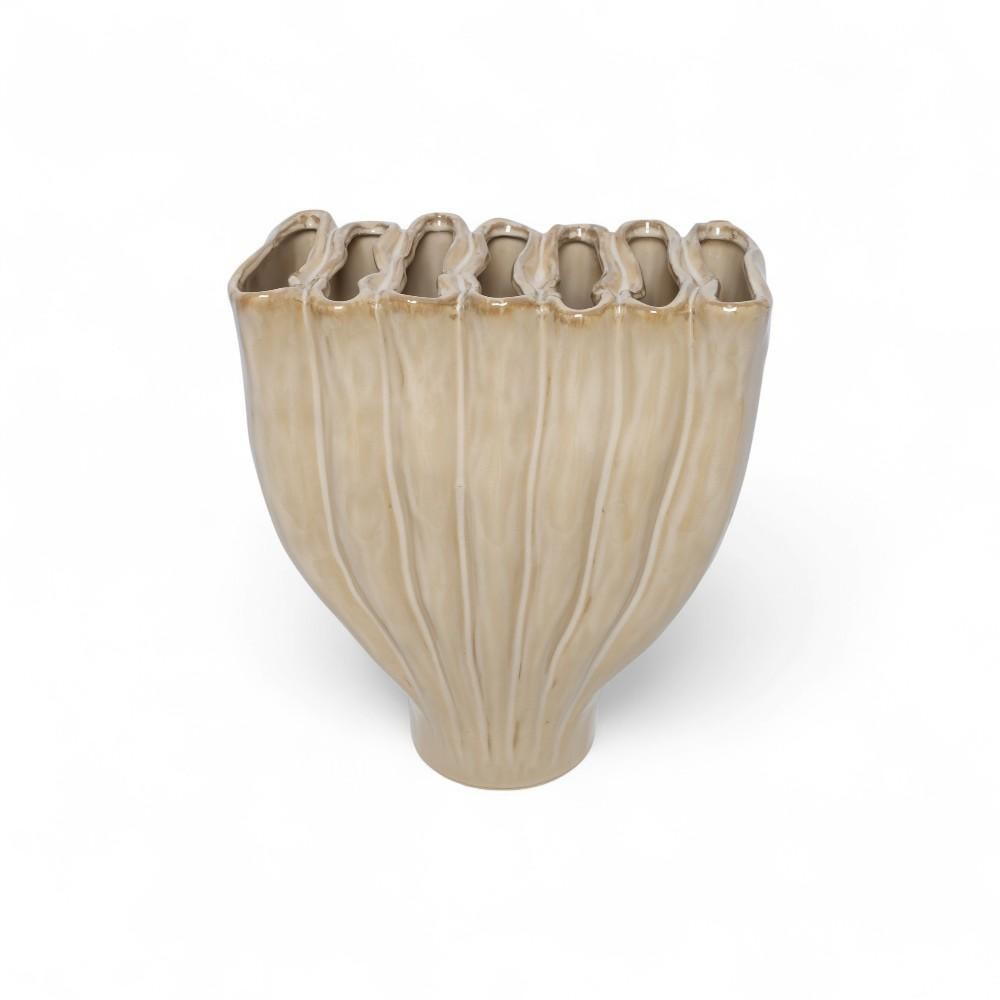 VASO RETTANGOLARE BARON CREMA H.19.5